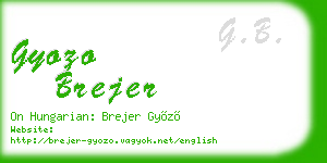gyozo brejer business card