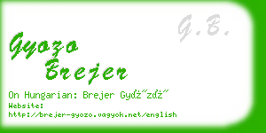 gyozo brejer business card